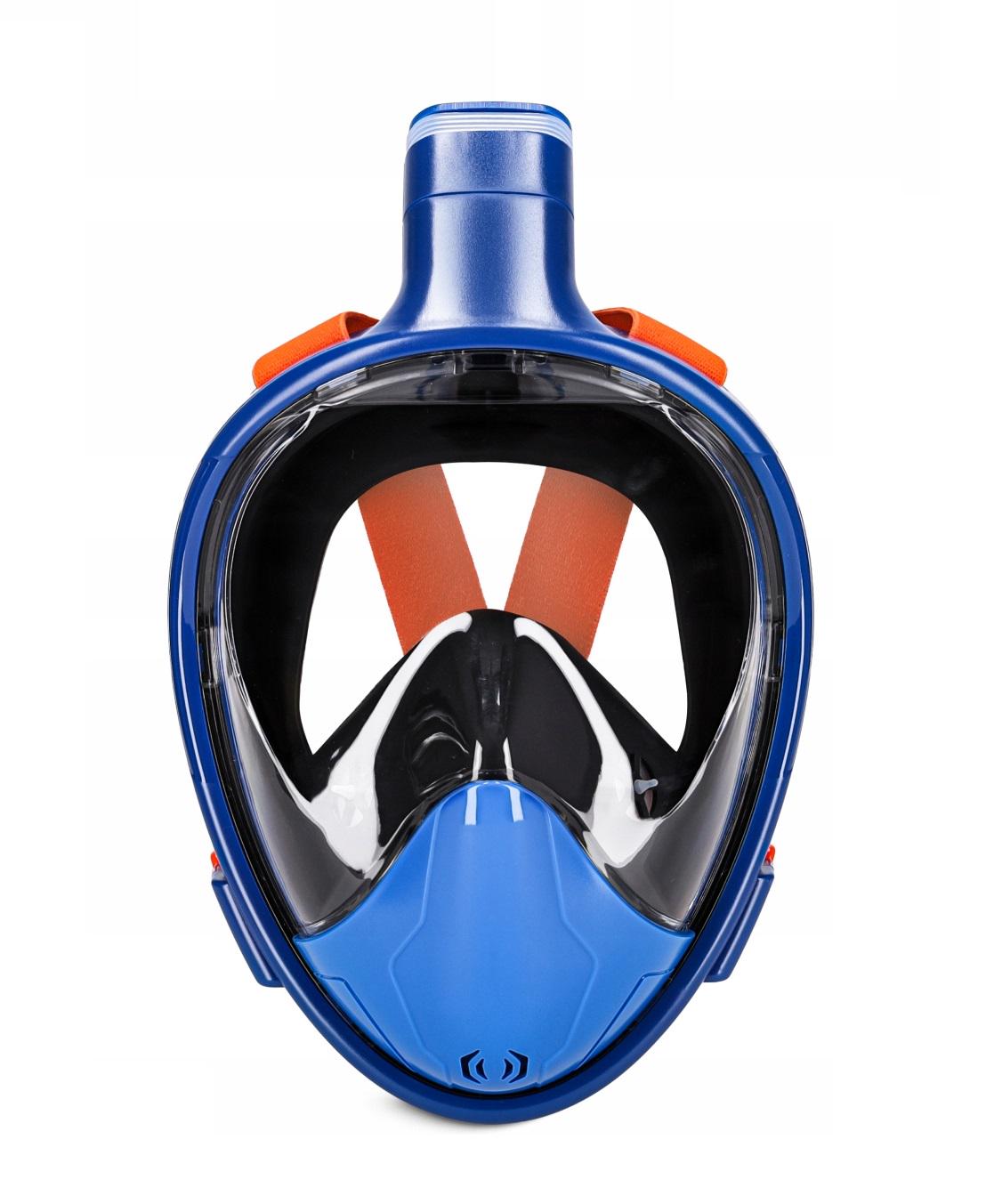 Маска для снорклинга TSUNAMI полнолицевая/со складной трубкой L/XL Blue (P-5905973405461)