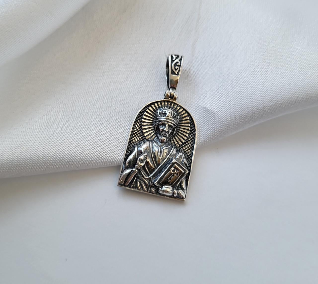 Ладанка Икона Св. Николай Чудотворец черненное серебро 925 6,00 г (38207ч)