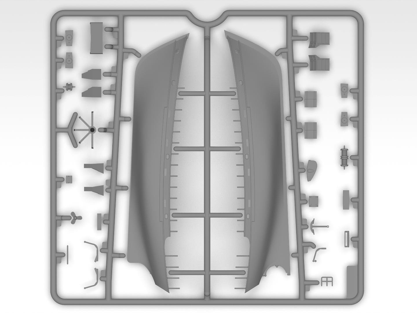 Сборная модель ICM KFK Kriegsfischkutter немецкий многоцелевой катер 2 СВ (S.012) - фото 4