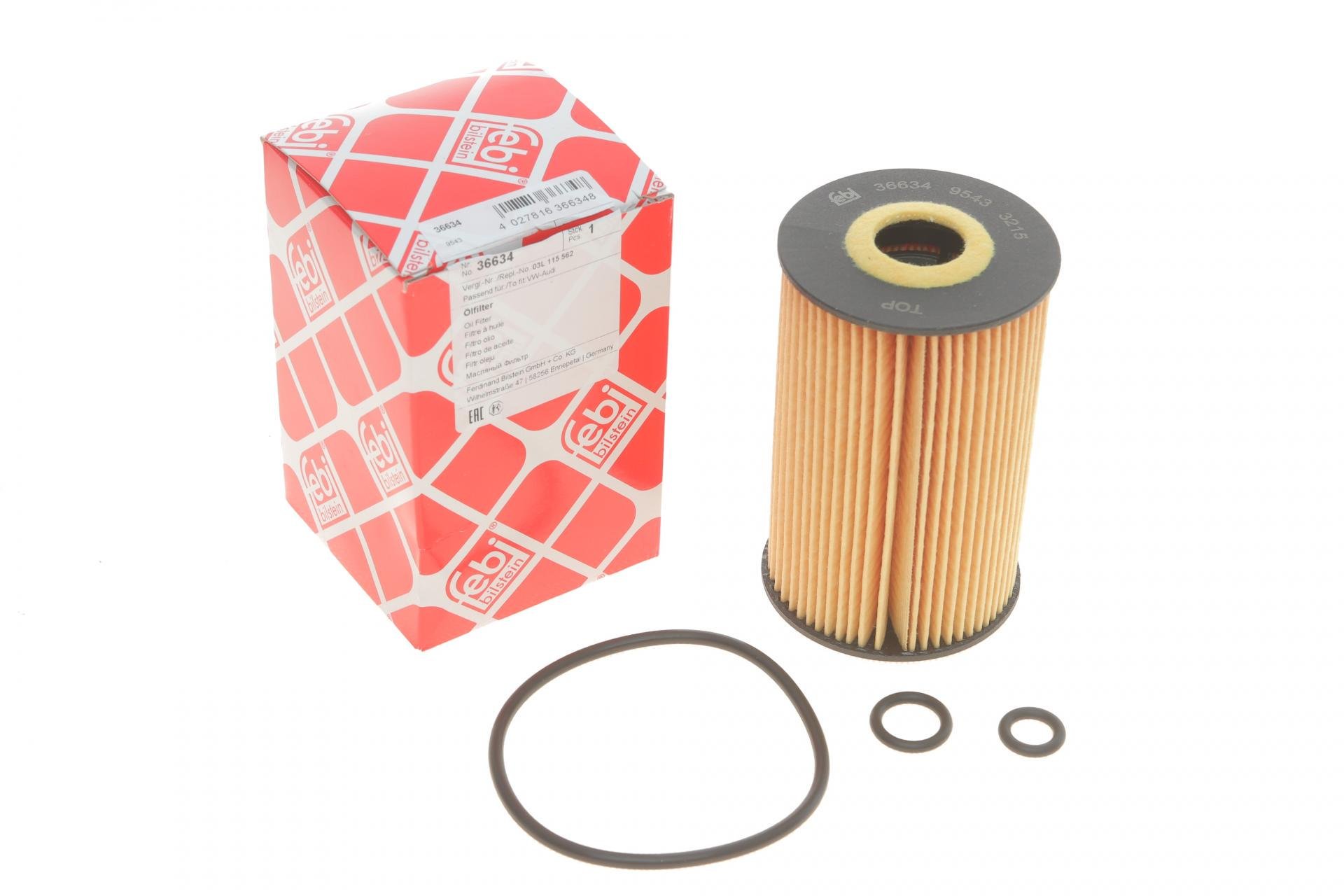 Фильтр масляный FEBI BILSTEIN для VW 1,6 -2,0TDI 10- (36634)