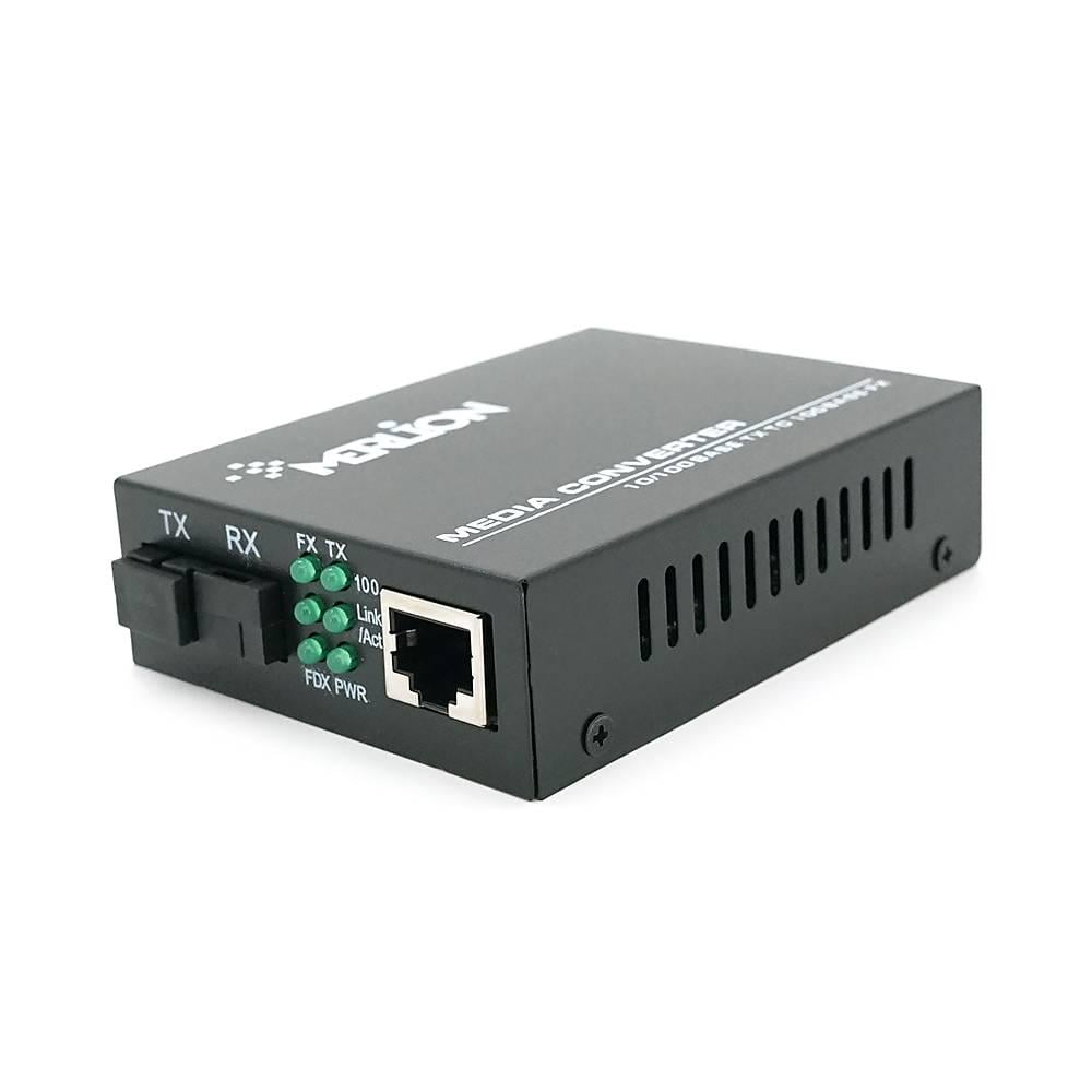 Медіаконвертер Merlion B IC + 113 1550 WDM одноволоконний Full/Half duplex SC 25 км 0 +70 °C та блок живлення 5V 1A (34052)