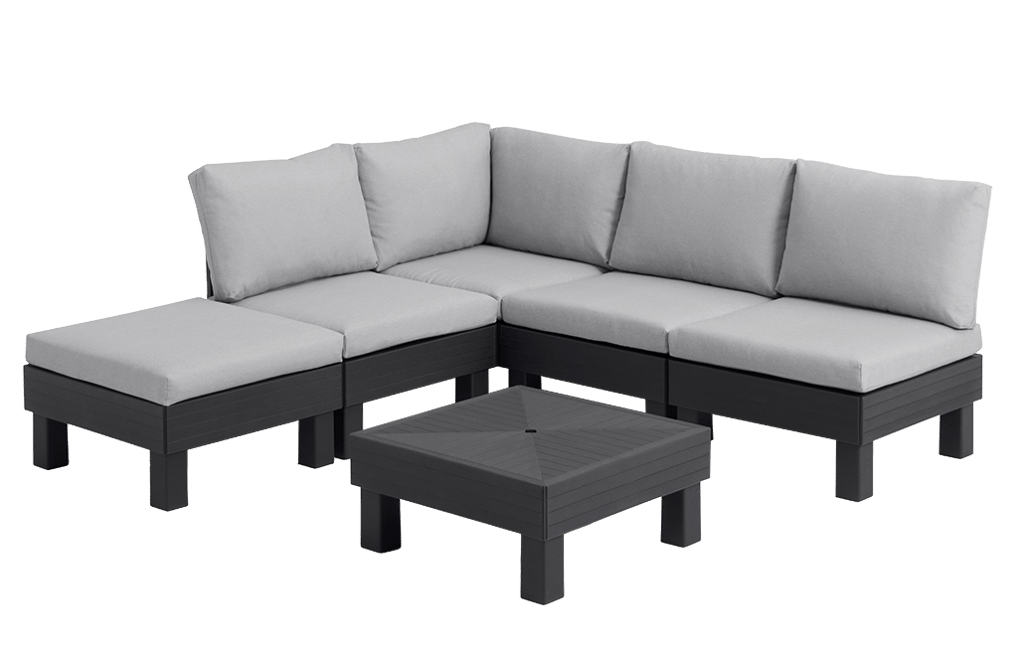 Комплект садовой мебели пластиковый Keter ELEMENTS Графитовый (257361)