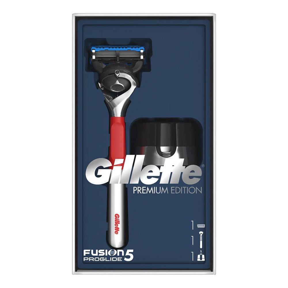 Подарунковий набір Gillette Fusion5 Proglide Premium Edition верстат з касетою (7709405) - фото 1