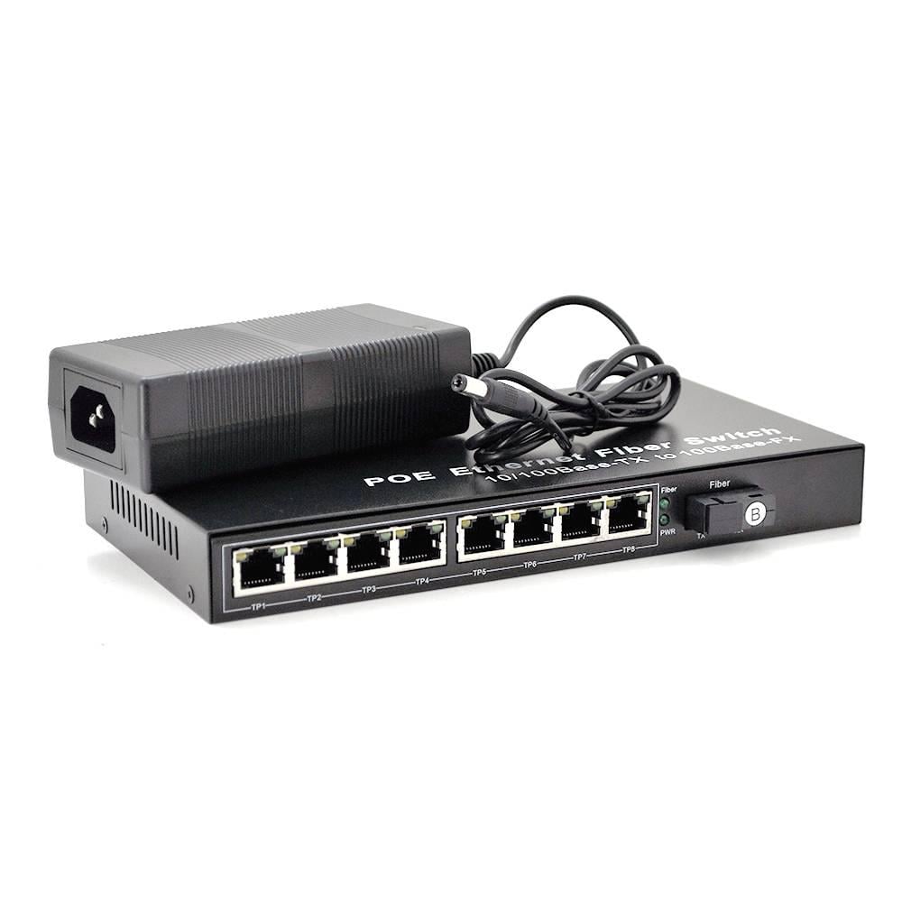 Комутатор POE із вбудованим SFP B 48V-57V 8 портів Black (34300)