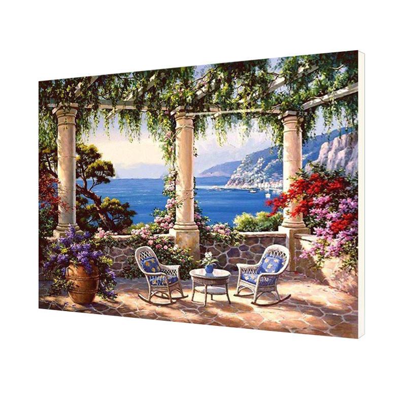 Картина по номерам Lesko DIY PH9236 "Терраса"