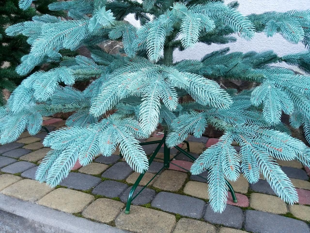 Штучна ялинка Преміум лита 2,5 м на металевій підставці Блакитний (Прем.Г-250) - фото 3 Штучна ялинка Преміум лита 2,5 м на металевій підставці Блакитний (Прем.Г-250) - фото 3