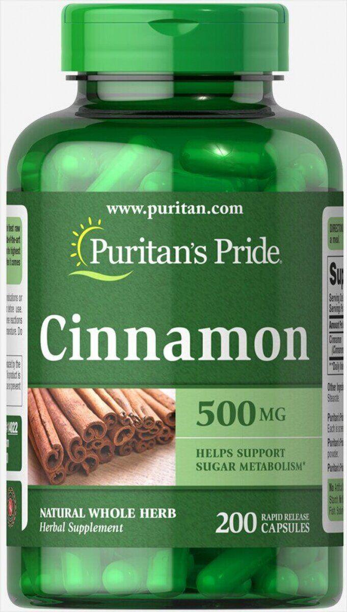 Экстракт корицы Puritan's Pride Cinnamon 500 mg 200 caps
