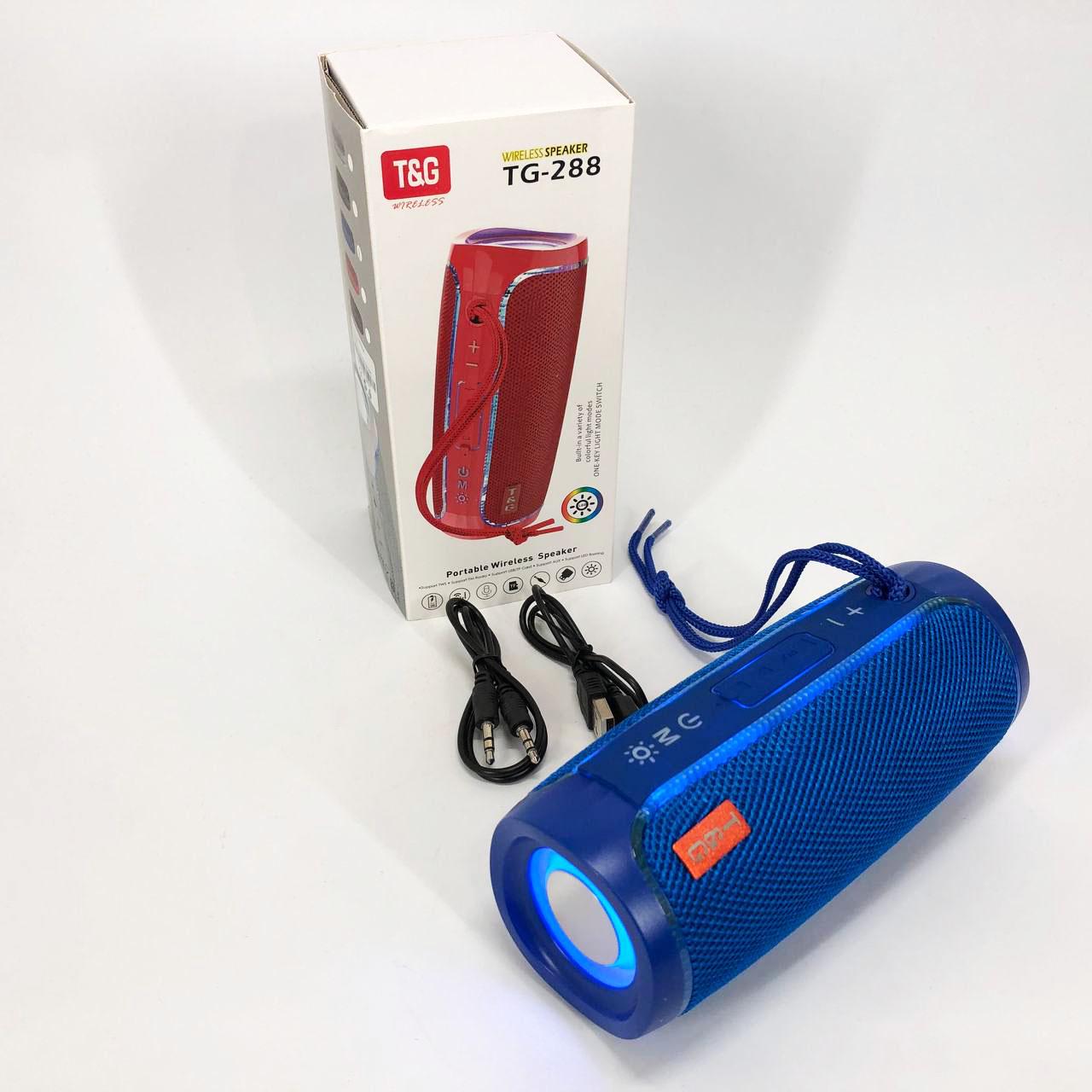 Портативна колонка Bluetooth з LED підсвічуванням Синій (TG288) - фото 7 Портативна колонка Bluetooth з LED підсвічуванням Синій (TG288) - фото 7