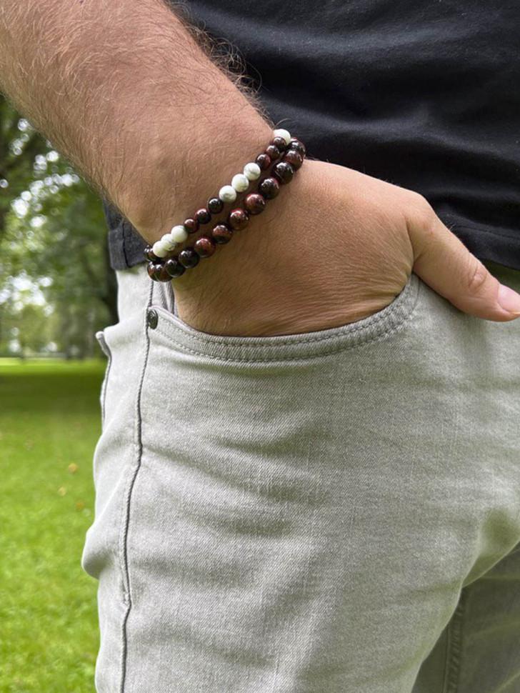 Браслеты парные из бусин (4546)