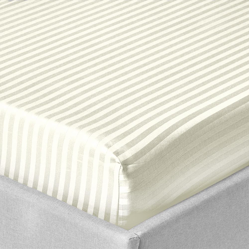 Простынь на резинке Zastelli Ivory stripe поликоттон 100х200+20 см Айвори (31262147)