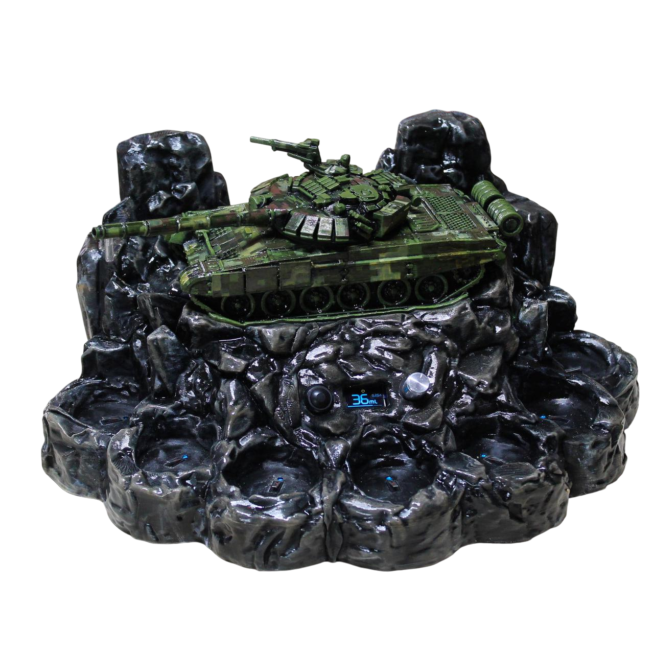 Наливатор Танк T-72 на 7 чарок зі стелою 3D-друк
