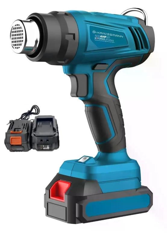 Фен аккумуляторный KRAISSMANN 501 AHP 20MP 2 аккумулятора 2000 мАч и ЗП