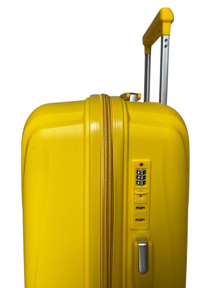 Валіза середня Madisson Snowball 51103 поліпропілен M Жовтий - фото 3