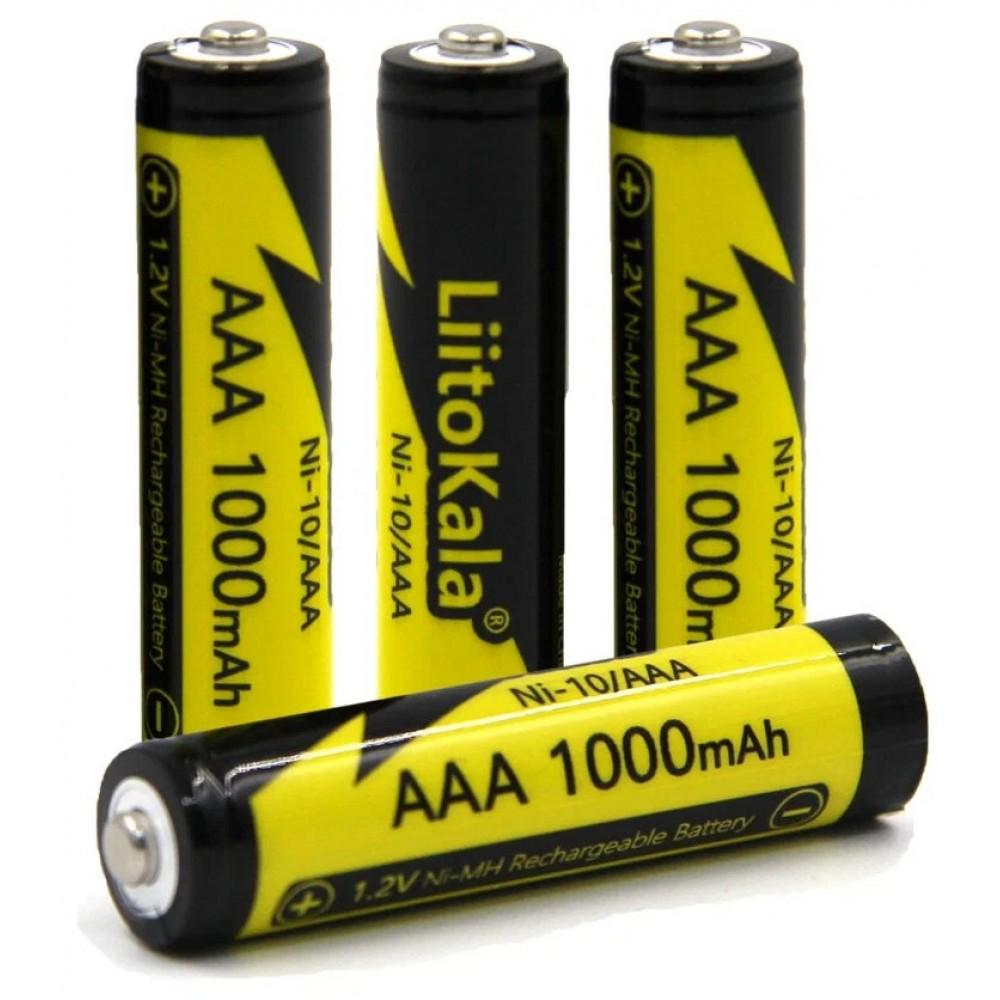 Акумулятор LiitoKala Ni-10/AAA 1,2V 1000 mAh Ni-MAh Чорний/Жовтий - фото 4 Акумулятор LiitoKala Ni-10/AAA 1,2V 1000 mAh Ni-MAh Чорний/Жовтий - фото 4