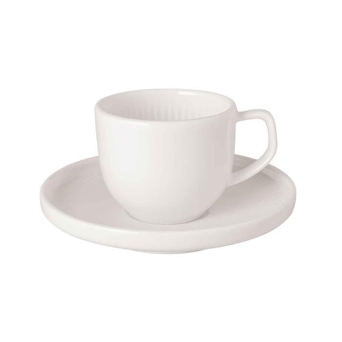 Набор чашек для эспрессо Villeroy & Boch Afina с блюдцем фарфора 2 пр. 50 мл 11,5 см (2636289)