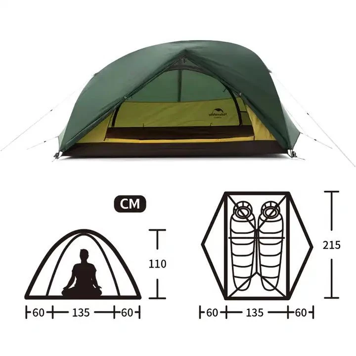 Палатка Naturehike Star River II 210T NH17T012-T version footprint Темно-зеленый - фото 3