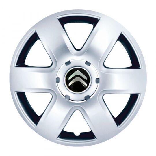 Автомобильные колпаки SKS 337 R15 с логотипом Citroen 4 шт. Серебристый