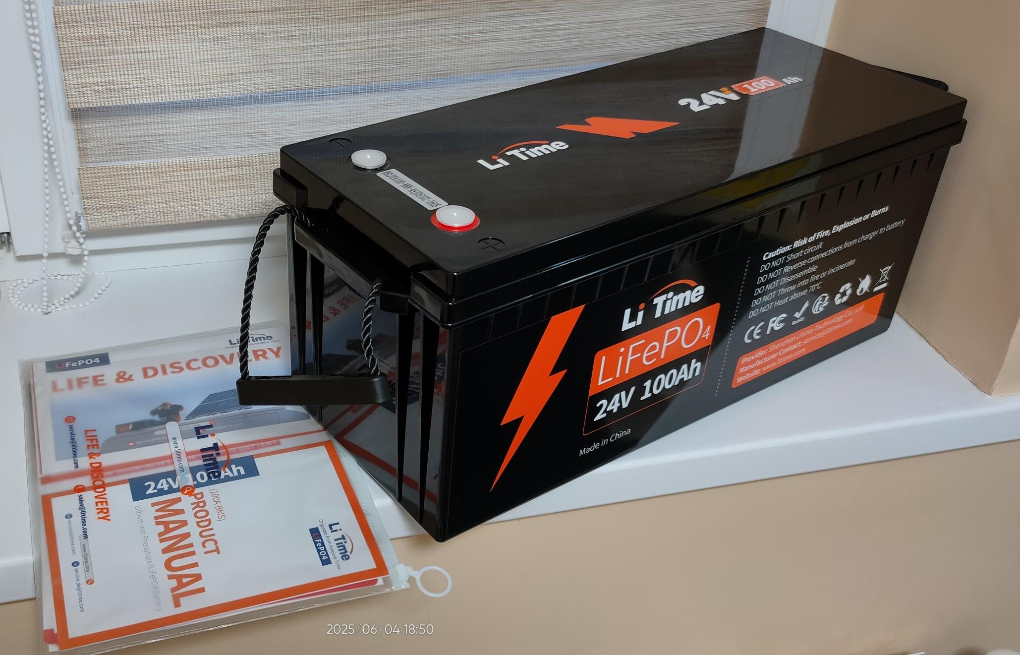 Акумулятор для ДБЖ/інвертора LiTime LiFePO4 24В 100А год - фото 2