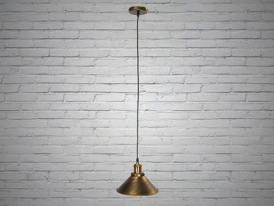 Світильник-підвіс в стилі лофт Чорний/Золотий (6855-210-BK-G)