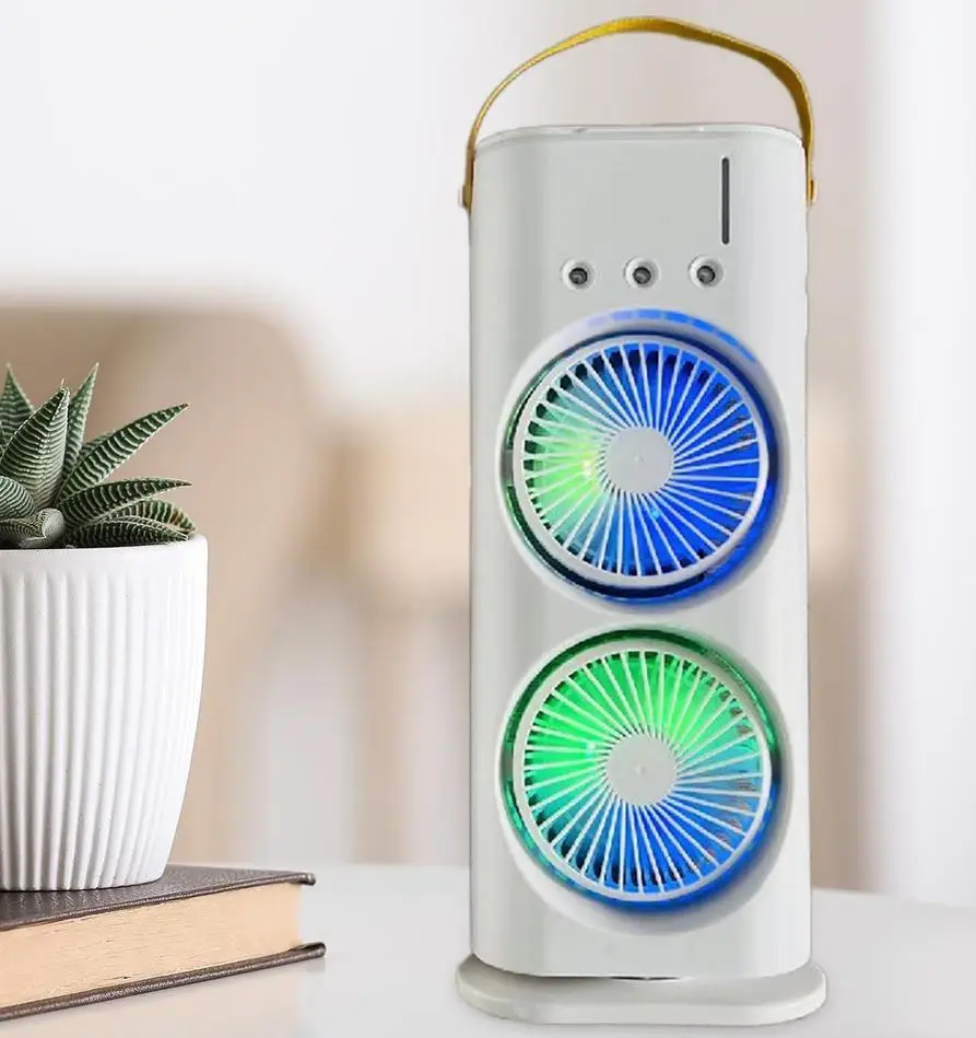 Вентилятор портативный Air Double-ended Spray Fan USB с распылителем LED (26389742) - фото 3 Вентилятор портативный Air Double-ended Spray Fan USB с распылителем LED (26389742) - фото 3