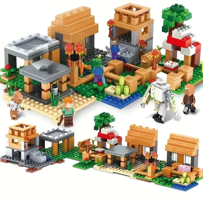 Конструктор Майнкрафт My World Селище з персонажами ферма з селянами та мобами 569 дет. - фото 2 Конструктор Майнкрафт My World Селище з персонажами ферма з селянами та мобами 569 дет. - фото 2