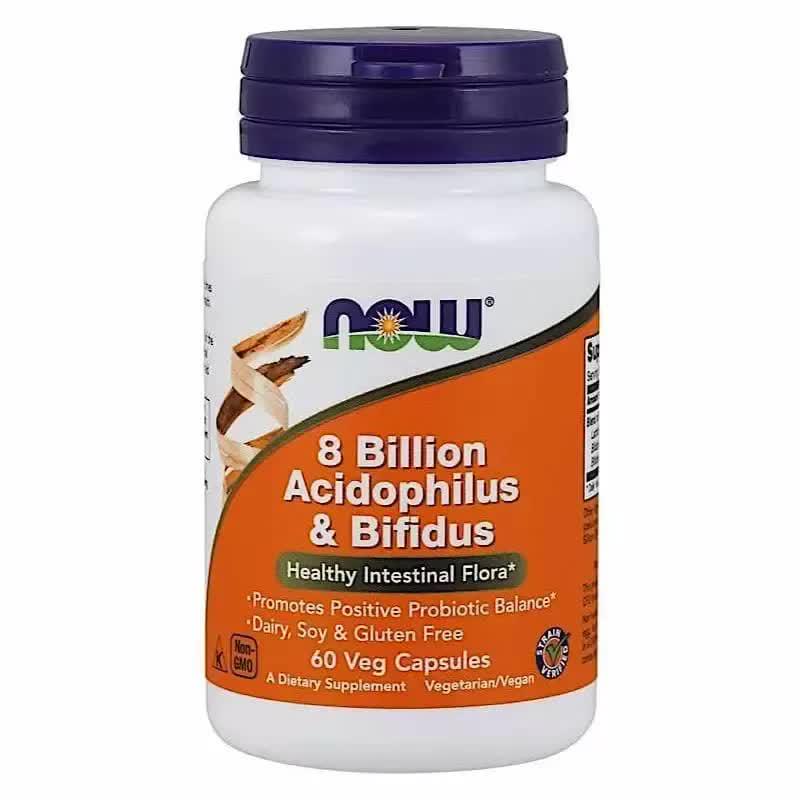 Пробиотик NOW Foods 8 Billion Acidophilus & Bifidus 60 Veg Caps