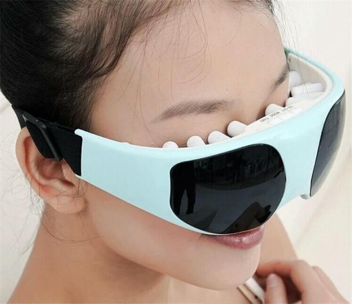 Массажные очки SUNROZ Massage Glasses для глаз Голубой (SUN2321) - фото 3