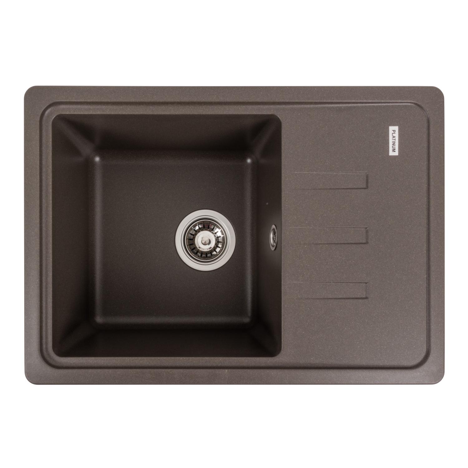 Мийка кухонна Platinum PLS-A39626 прямокутна гранітна 790x435 мм Коричневий (171955)
