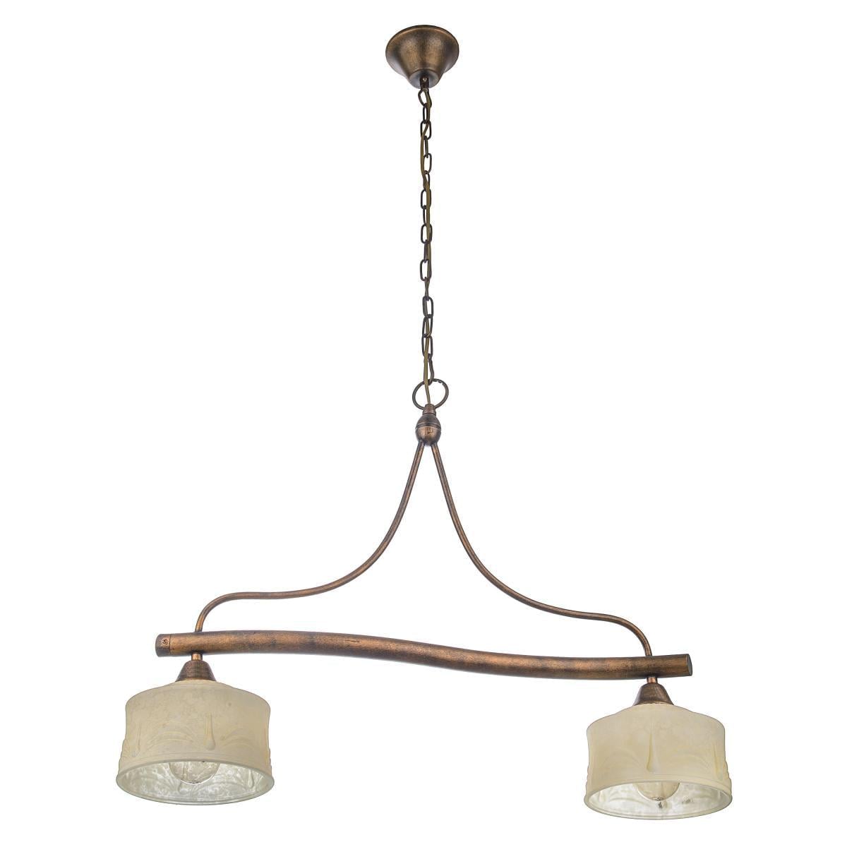 Люстра подвесная кантри Brille LK-211S/2 E27 на 2 плафона