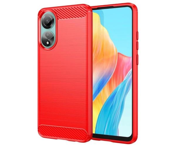 Чохол накладка Polished Carbon для Oppo A38 Червоний