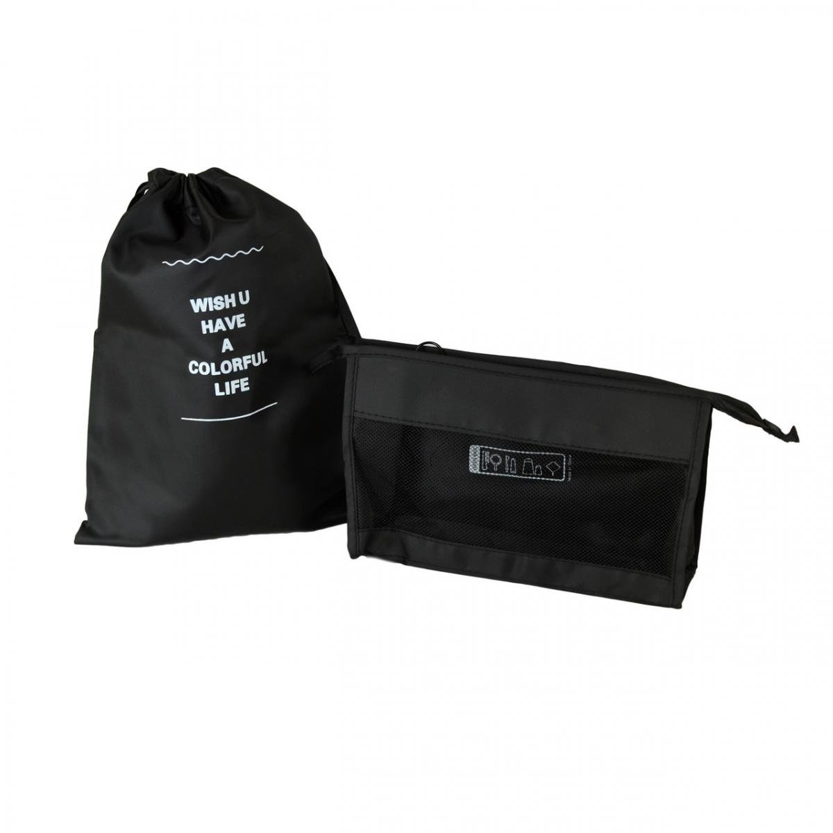 Набір дорожніх органайзерів 9в1 з нейлону для валізи та дому Чорний (КДО-40-62) - фото 4 Набір дорожніх органайзерів 9в1 з нейлону для валізи та дому Чорний (КДО-40-62) - фото 4