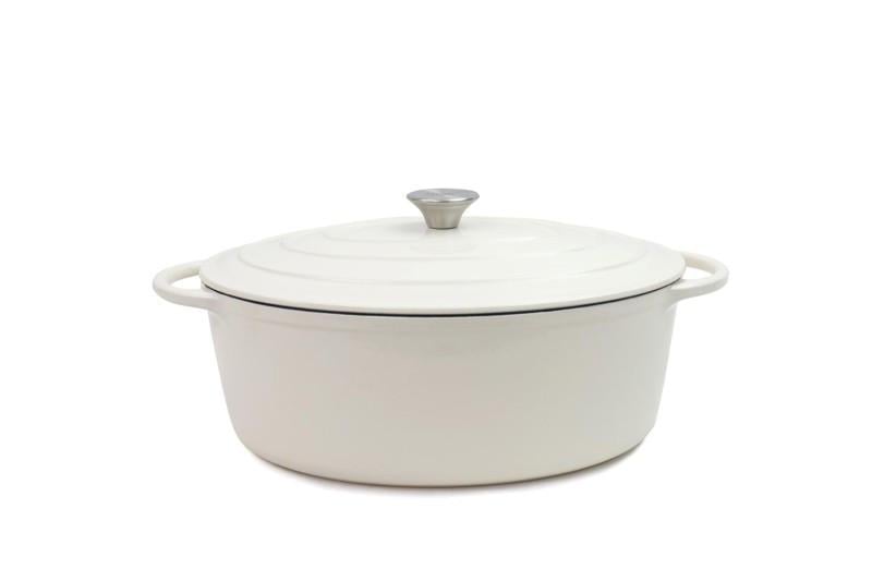 Каструля чавунна овальна NOIS Tierra 830386 34х26 см Кремовий - фото 1 Каструля чавунна овальна NOIS Tierra 830386 34х26 см Кремовий - фото 1