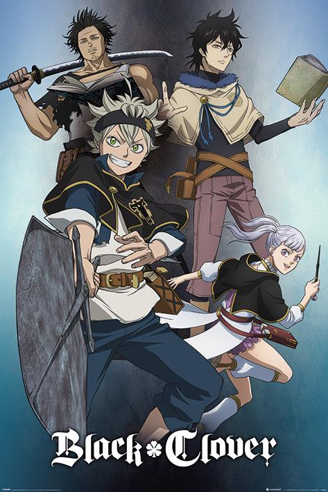 Постер плакат Черный Клевер Магия/Black Clover Magic 61x91,5 см