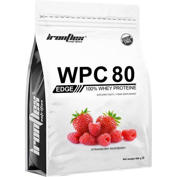 Протеїн IronFlex WPC 80eu EDGE 900 г 30 порцій Strawberry Raspberry - фото 1