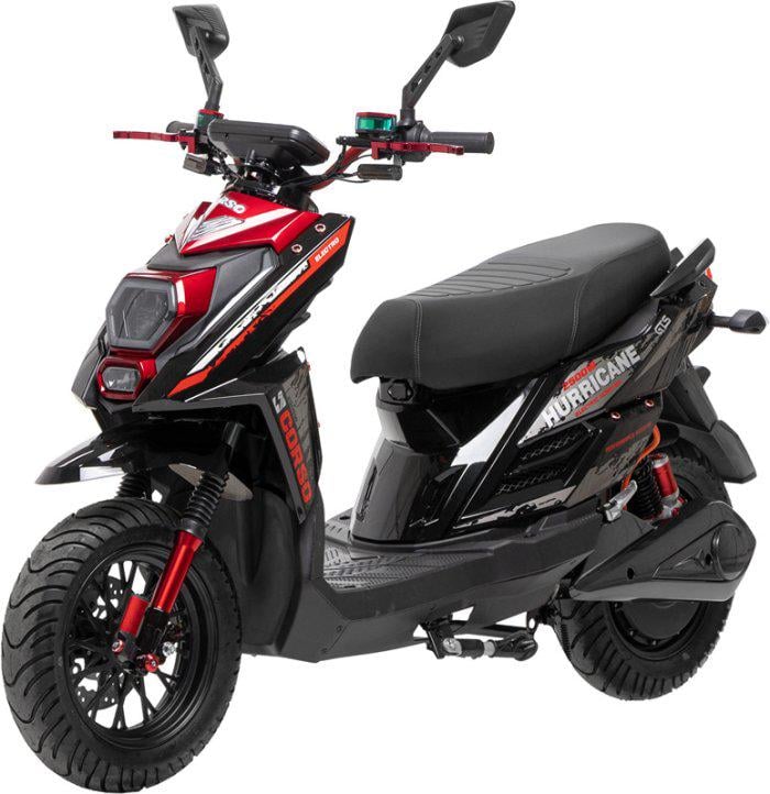 Электроскутер двухместный Corso Hurricane 2500W 72V/40Ah Красный