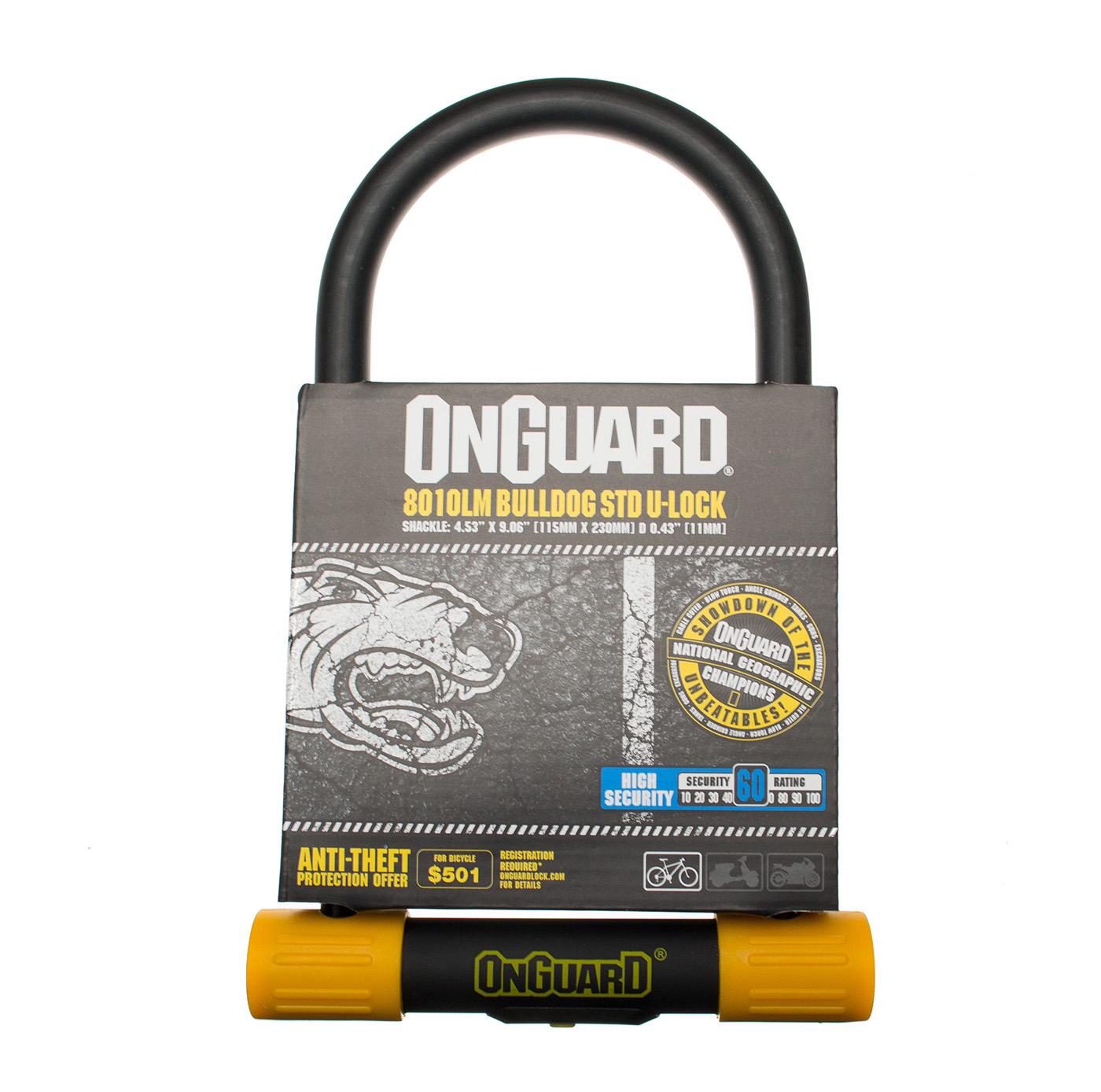 Велозамок Onguard U-lock 8010LM BULLDOG STD LM 115x230 Чорно-жовтий - фото 4