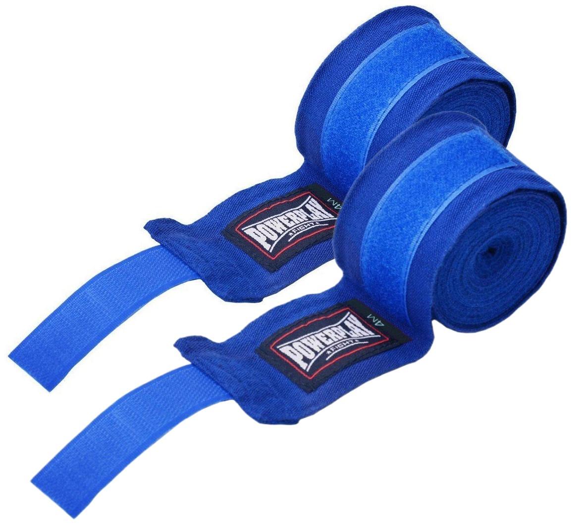 Бинты для бокса PowerPlay 3047 Lycra 4,5 м Синий (PP_3047_4,5m_Blue)