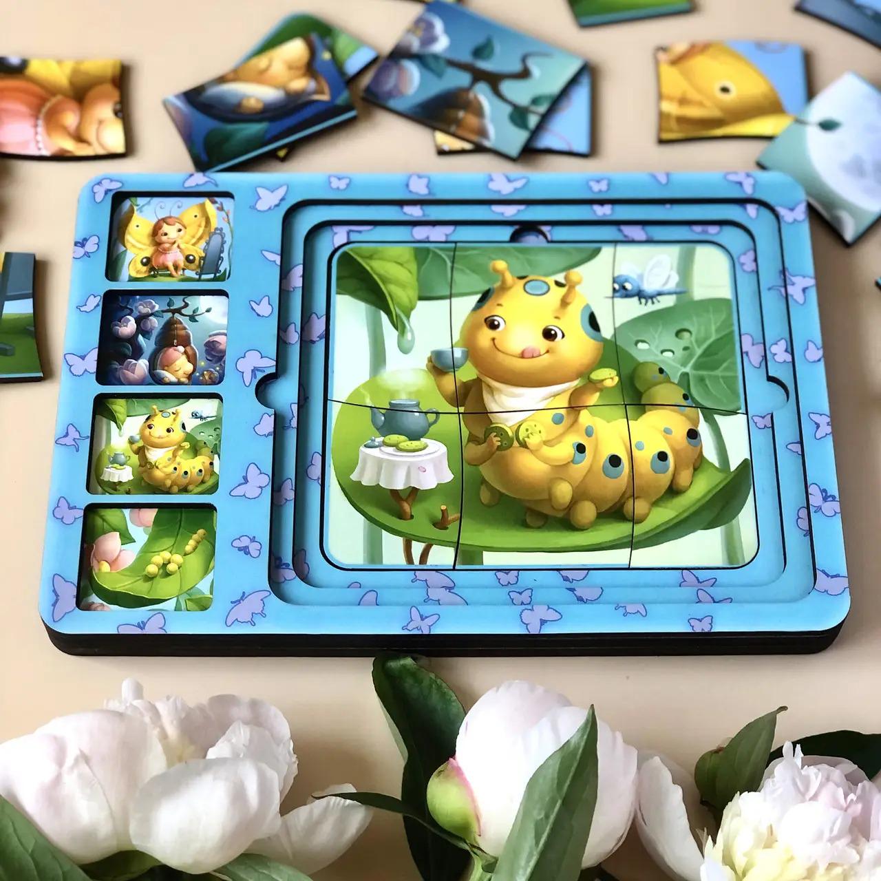 Настільна гра Ubumblebees Етапи розвитку метелика Різнокольоровий (SR-113-N-31) - фото 5