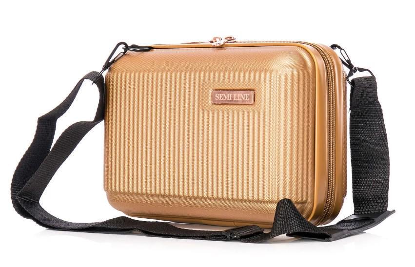 Кейс для косметики SEMI LINE 4,5 л Gold (T5663-1)