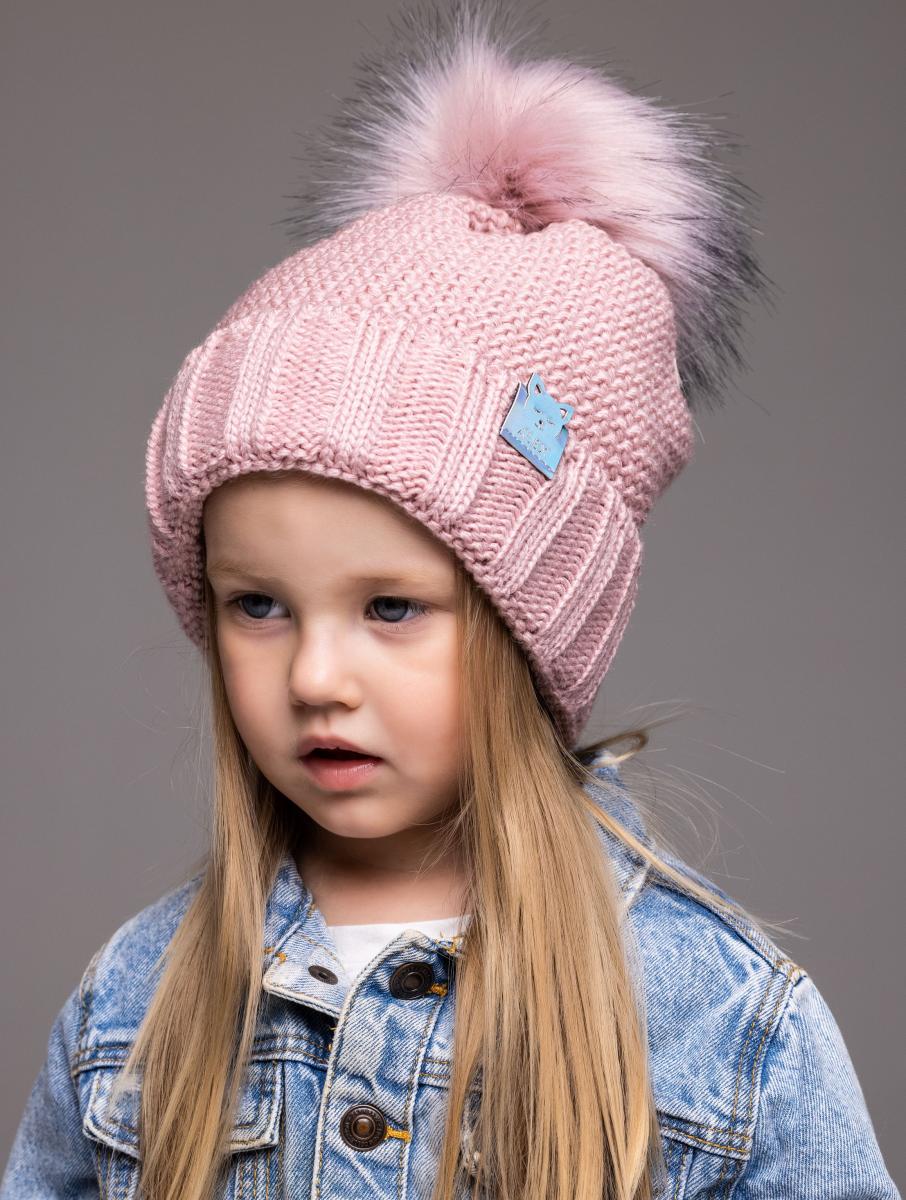 Шапка детская зимняя Alex Молли 46-50 см Пудровый