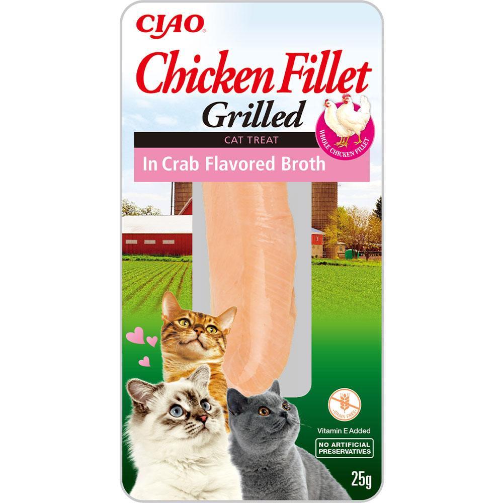 Лакомство для кошек Inaba Grilled куриное филе гриль в соусе с крабом 25 г (1927489120)