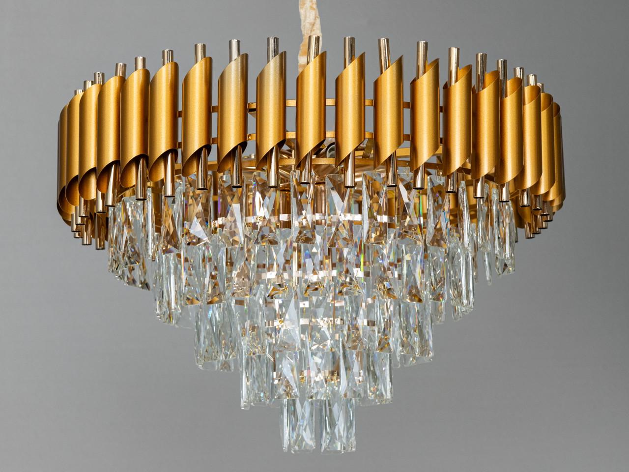 Люстра хрустальная EcoLed 9001-600GD/SGD Золотой