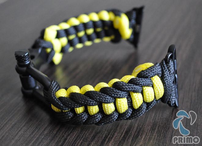 Браслет ремінець Primo Spark Black/Yellow із паракорду для Apple Watch 38 мм/40 мм (569237903)