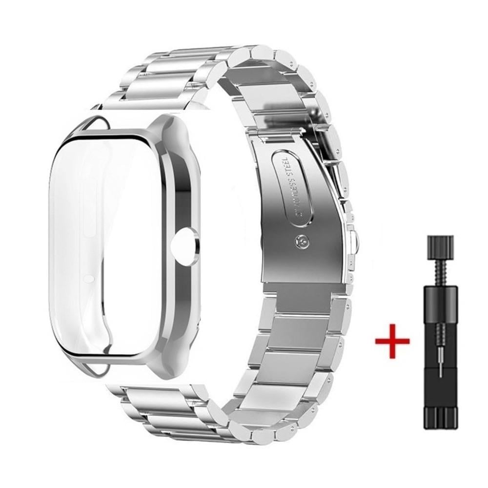 Комплект для часов Amazfit GTS4 Rolex design защитный чехол и ремешок 22 мм Серебристый (2532928459)
