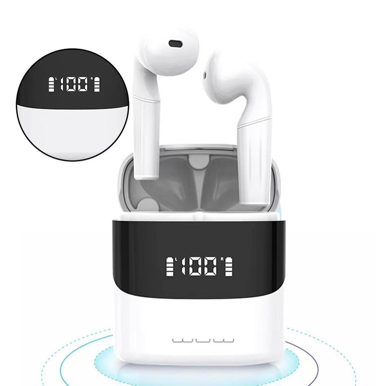 Бездротові Bluetooth навушники WUW R130 з дисплеєм White