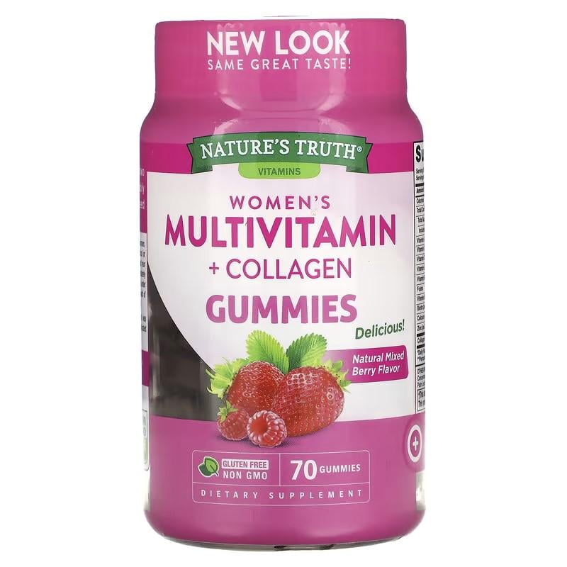 Витаминно-минеральный комплекс Nature's Truth Women's Multivitamin Collagen для женщин Natural Mixed Berry 70 капсул