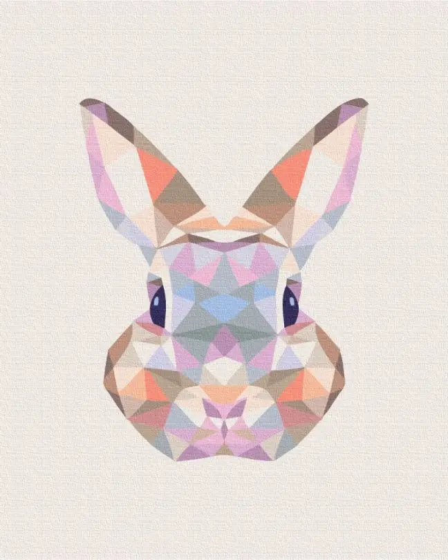 Картина за номерами Brushme Кролик у мозаїці 40x50 см (BSM-B52252)