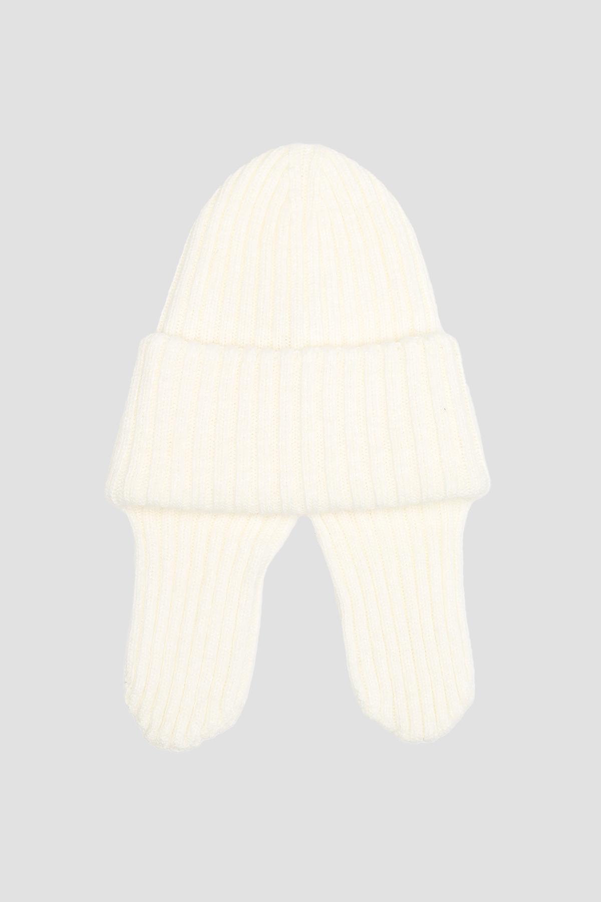 Шапка-ушанка для девочки 54-56 см Молочный (ЦБ-00282129)