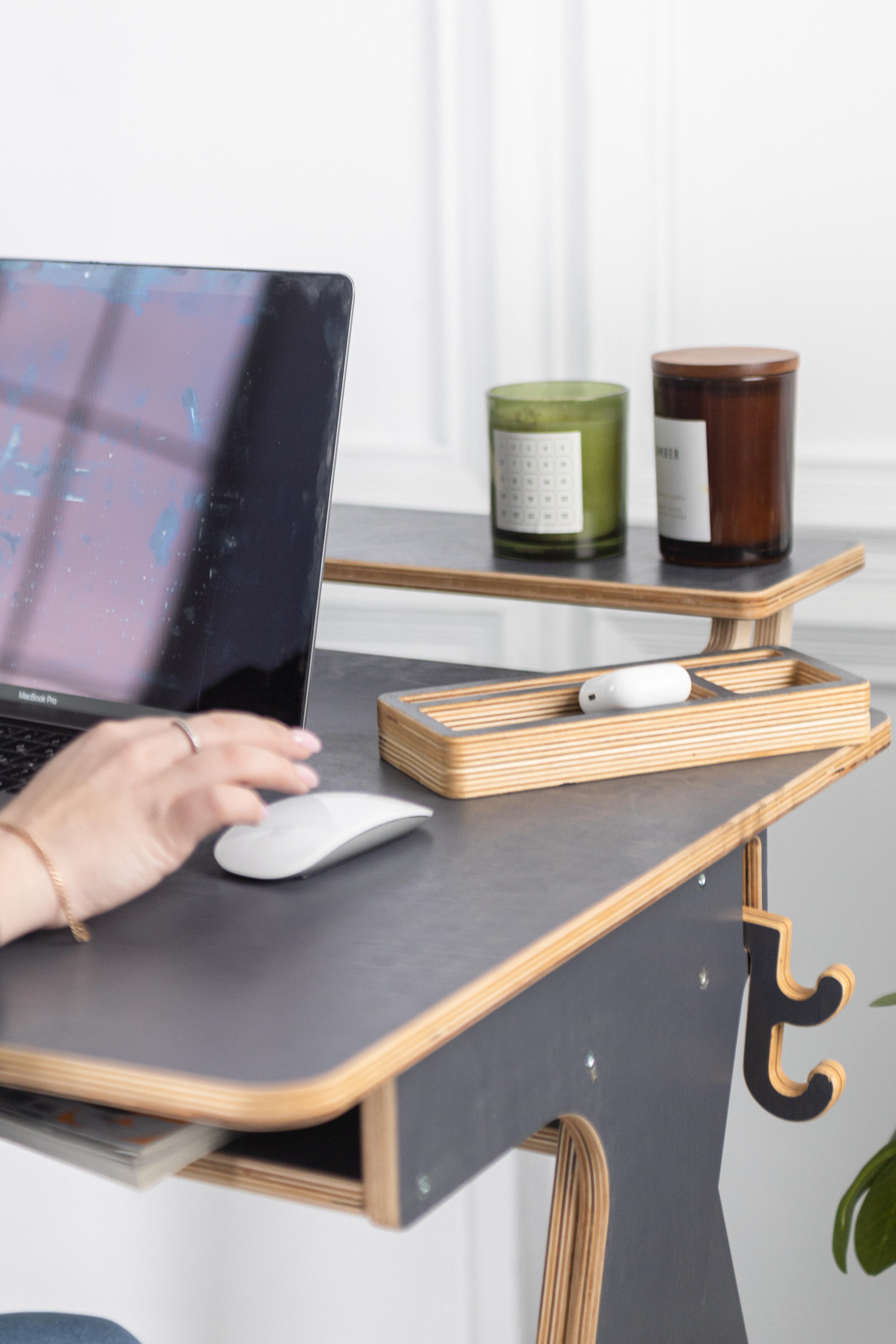 Комп'ютерний стіл Freelance Xl для роботи стоячи та сидячи з покриттям Гранітний (865468) - фото 8