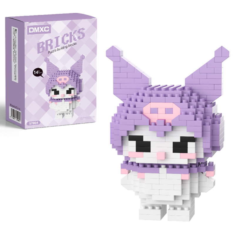 Конструктор фигурка BRICKS пиксели Куроми 360 деталей Сиреневый (S7004)